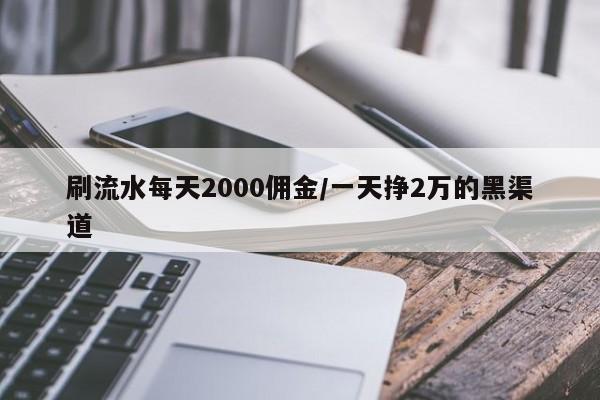 刷流水每天2000佣金/一天挣2万的黑渠道